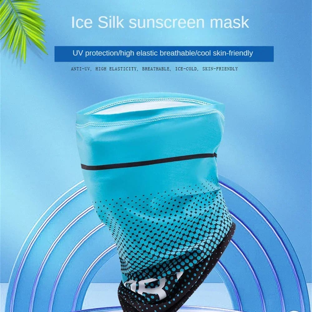 Maschera da ciclismo in seta di ghiaccio Assorbimento Escursionismo Campeggio Collo Sciarpa a tubo Bandana Moto Sciarpa magica Foulard da uomo