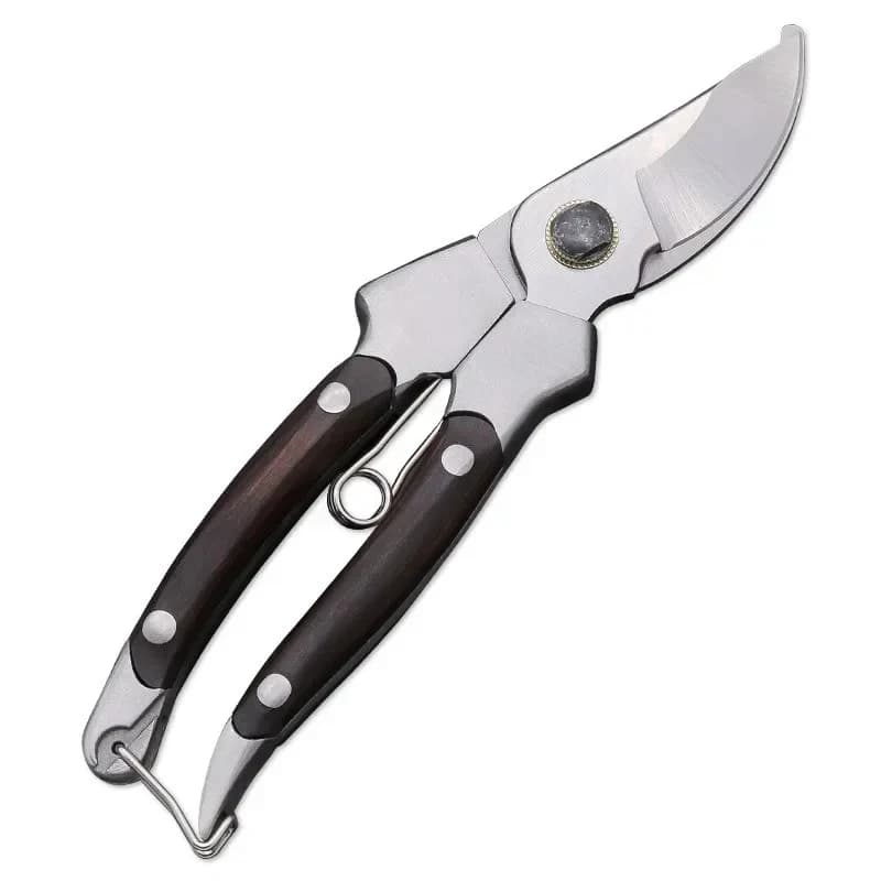 Stainless Steel Pruning Shears With Plastic Handle Garden Secateurs Tool Sharp Soil Loosening Scissors
