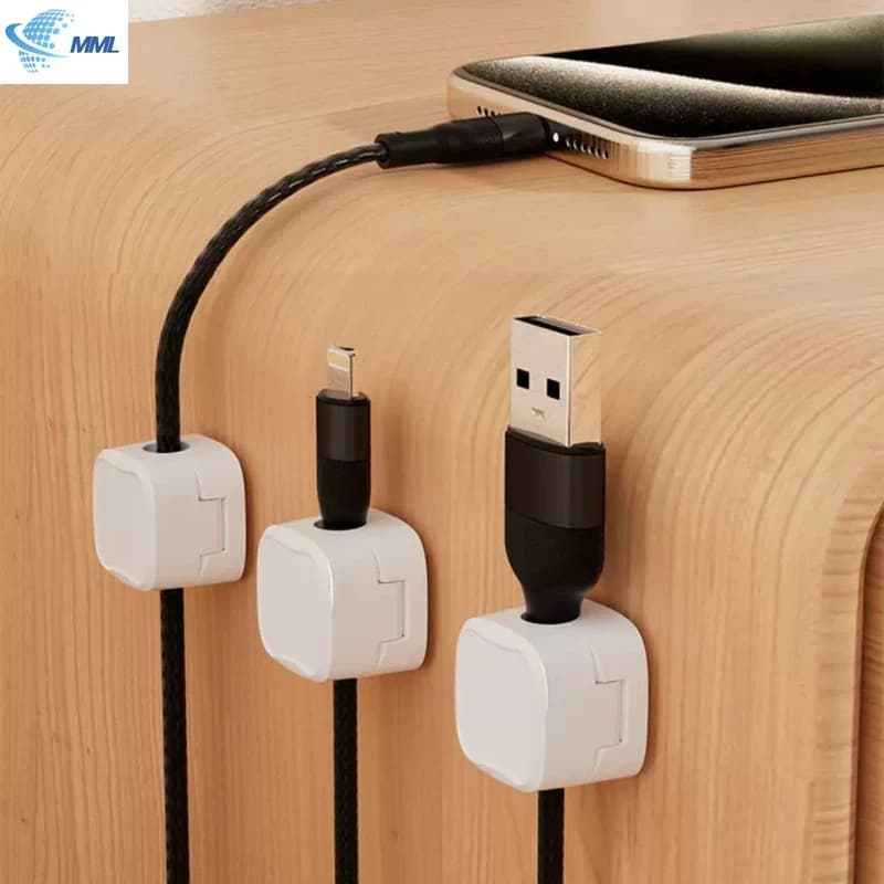 Clip Magnetica per Cavi, Organizzatore per Cavi da Scrivania, Supporto Autoadesivo per Cavi Telefonici, Clip per Gestione Cavi per Ufficio