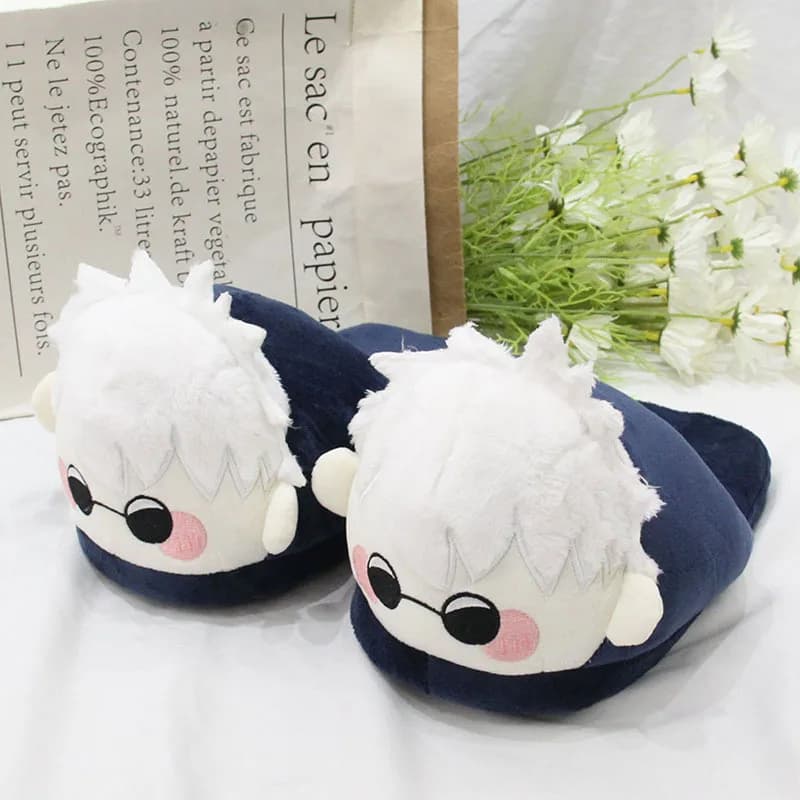 Jujutsu Kaisen Anime peluche sonno cotone pantofole personalizzate uomo donna scarpe calde regalo di Natale
