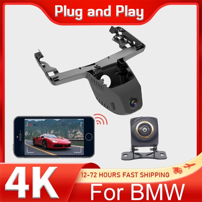 Dash Cam 4K for BMW XM and 1 Series F70 2023 2024 2025, DVR WiFi, loop recording for night vision Camera Style OEM Control APP WiFi