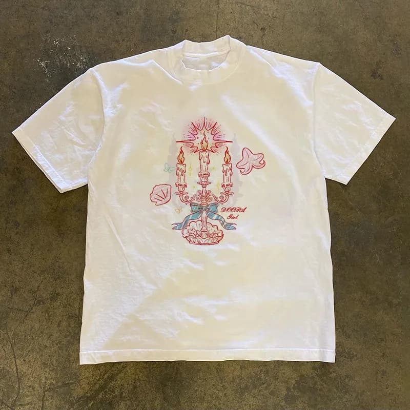 T-Shirt Unisex in Puro Cotone a Doppio Filo, Manica Corta, Traspirante, con Stampa, Collo Tondo, Casual Estivo per Coppie