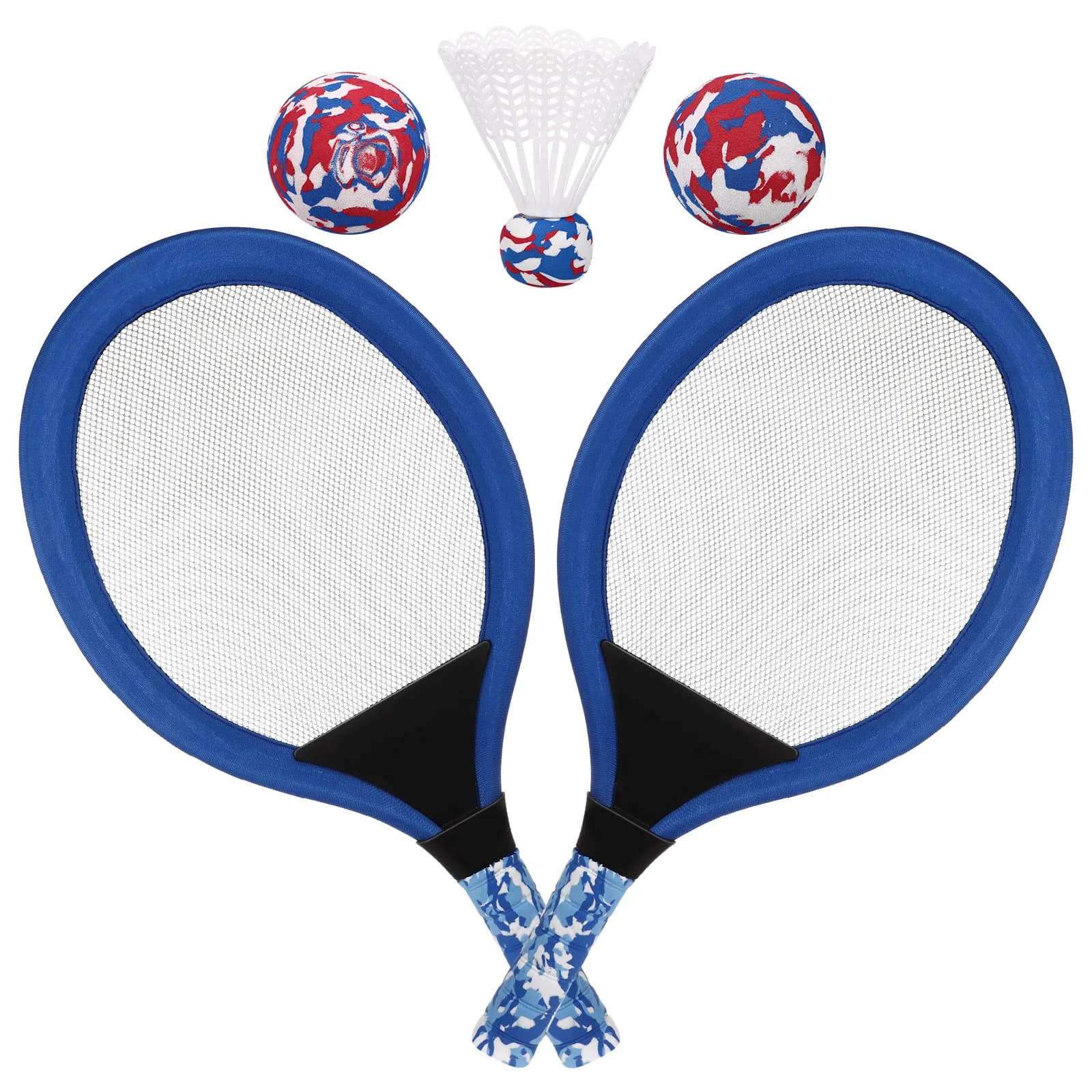 Racchetta da tennis blu facile da trasportare, gioco multifunzionale da badminton per