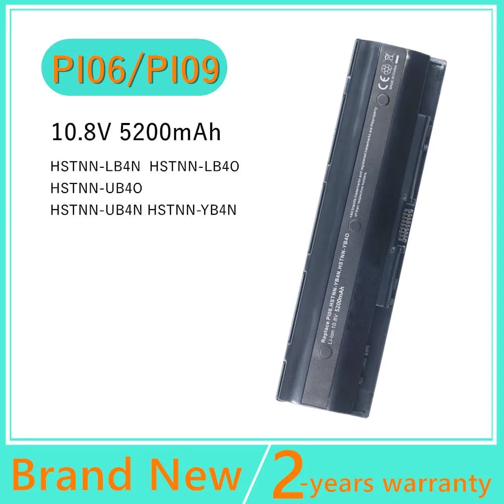 6 Cell Laptop Battery for HP PI06 P106 PI09 HSTNN-LB4N HSTNN-YB4N HSTNN-LB4O for HP Envy 14 15 17 HSTNN-UB4N 710416-001