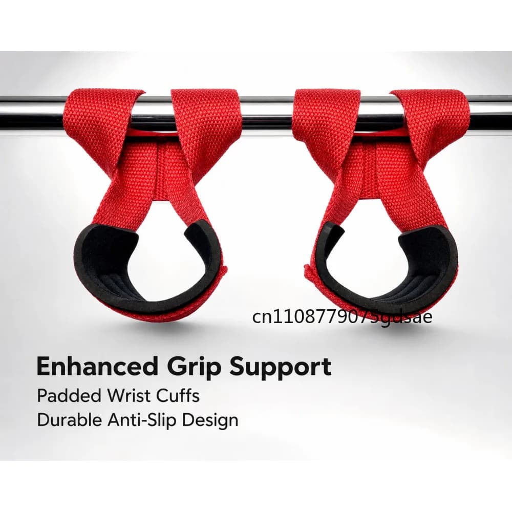 2PCS Gym Lifting Straps Barbell Deadlift Booster Belt Fitness Anti-slip Hand Wraps Wrist Straps Fitness Training Auxiliary Belt