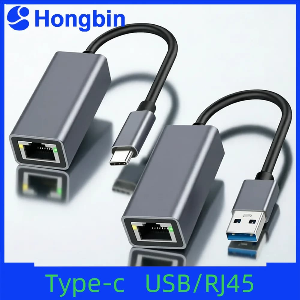 USB Type C 1000/100 Mbps Ethernet Adapter, RJ45 Network Adapter for Mac PC Windows XP 7 8 10 Android - USB LAN Internet Cable