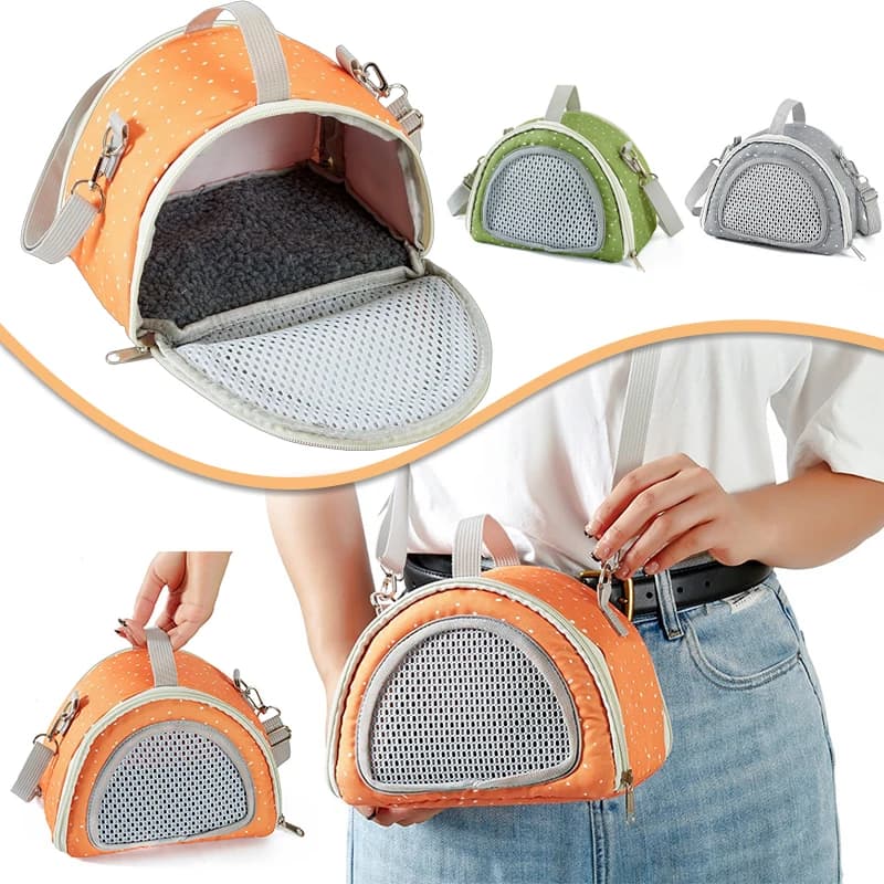Zaino per trasportini per animali domestici da esterno, a prova di fuga, in rete traspirante, multifunzionale, per borsa da viaggio portatile per criceti, rettili, riccio