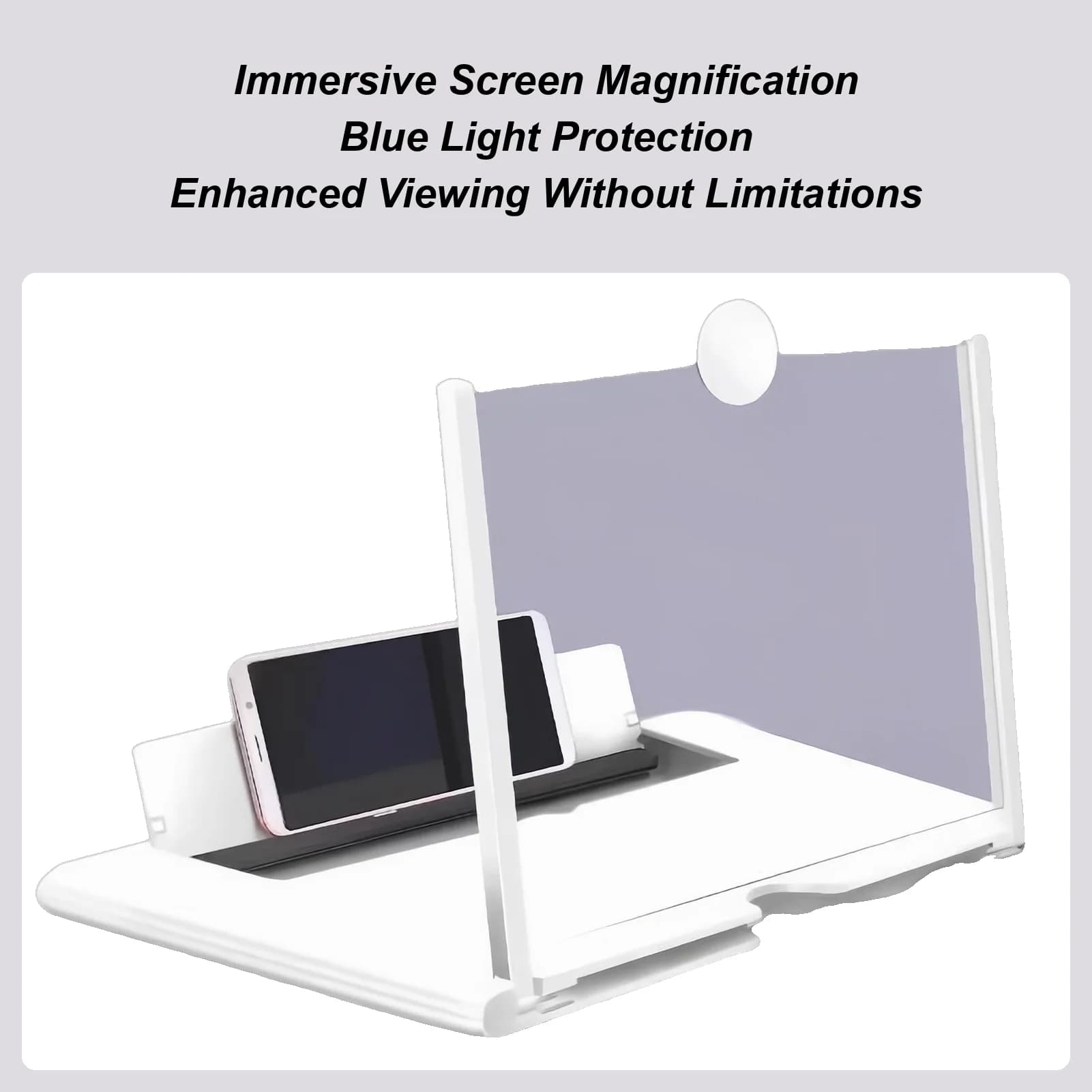Magnifying Lenten for Phone Screen, Portable Amplifier with Smartphone Support, Projector for Men, Women, Boys and Girls