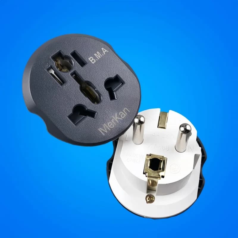 16A 250V Travel Adapter Converter 2 Round Socket High Quality Universal AU US UK CN To EU KR Wall Socket Korea EU Plug Adapter