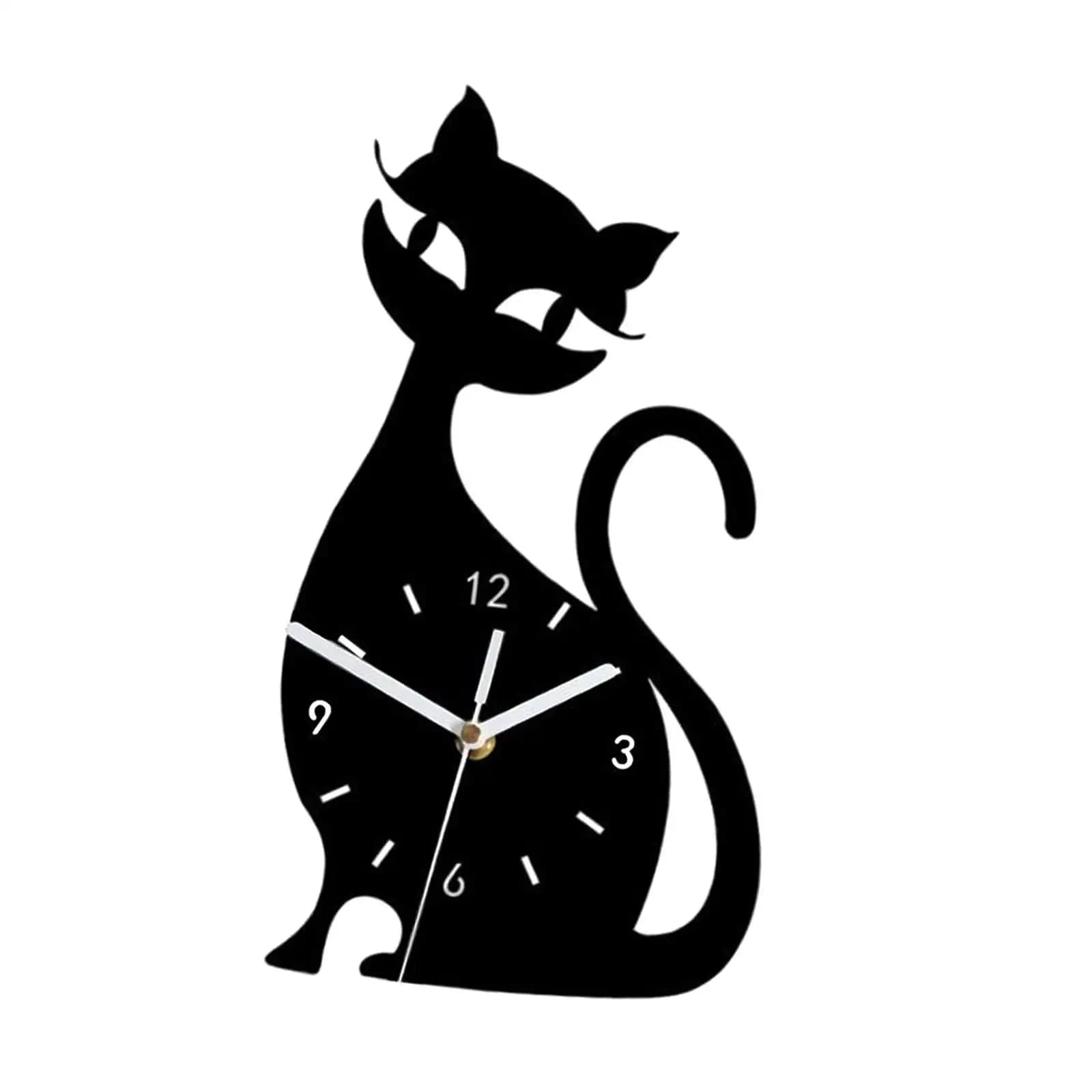 Orologio da Parete Elegante a Tema Animale, Silenzioso, con Finitura a Specchio in Acrilico per Soggiorno, Sala da Pranzo, Ufficio