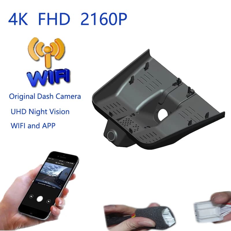 4K Plug And Play For Geely COOLRAY L 2025 X70 Auto Wifi DVR Video Recorder DashCam Dash Camera Grandangolo