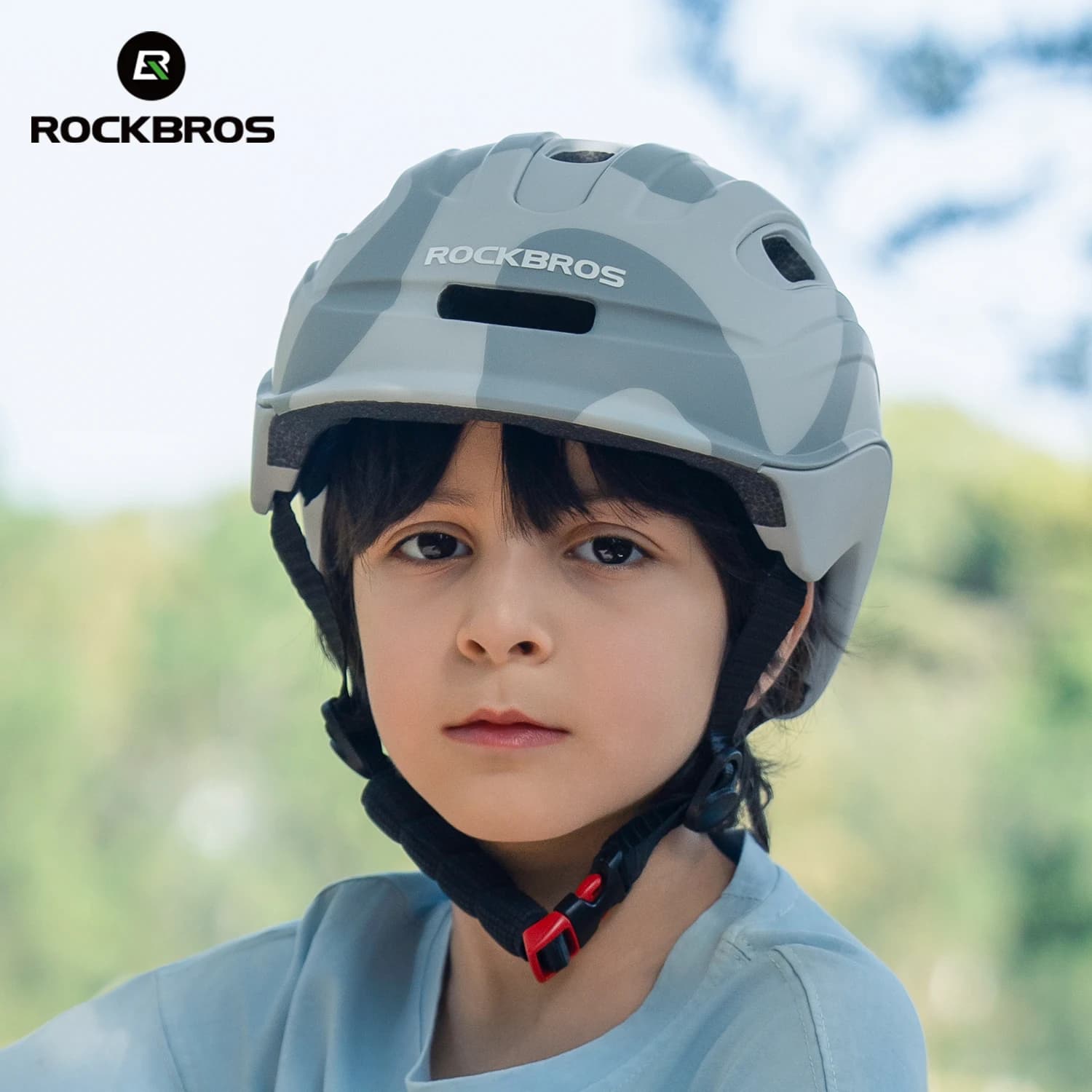 ROCKBROS Youth Helmet Breathable Safety Helmet 6-18 Years Ultralight Cycling Helmet for Young Scooter Balance Kids Bike Helmet