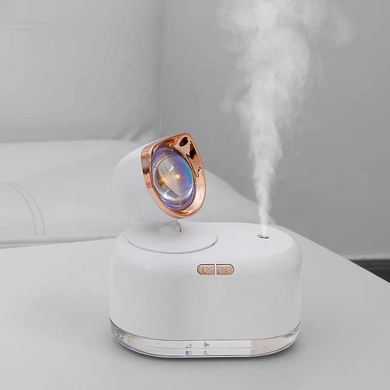 Umidificatore personale delicato Umidificatore H2O con diffusore di proiezione della luce del tramonto 2025