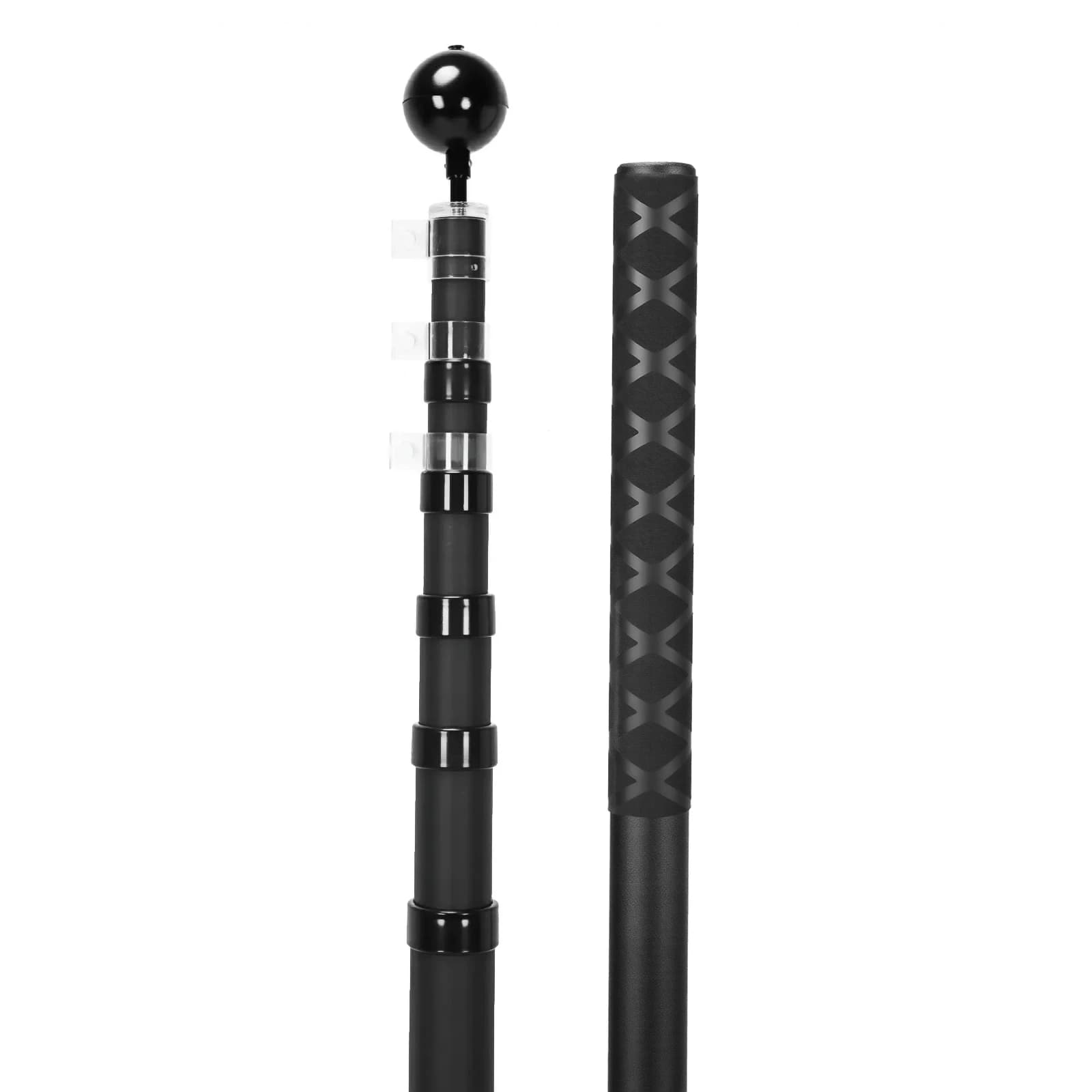 Kit Asta Portabandiera in Metallo Extra Spesso e Resistente con Rotazione a 360° ° Clip con anelli rotanti per giardini residenziali o commerciali