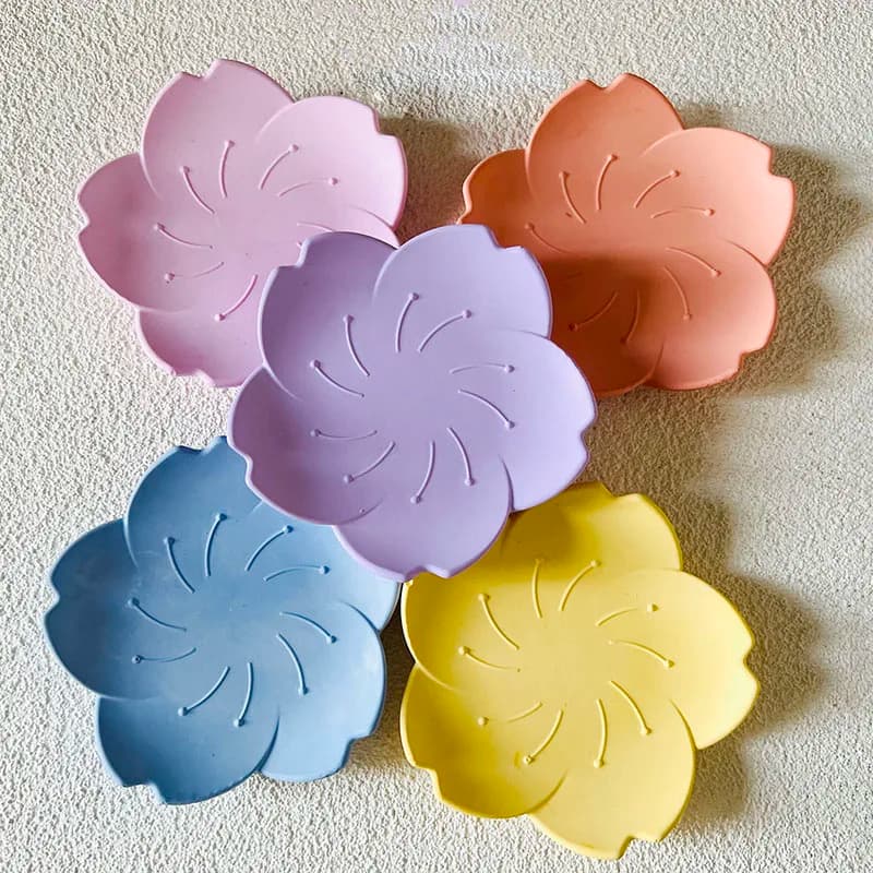 Stampo in Silicone a Forma di Petalo di Fiore, Vassoio Portaoggetti con Fiori di Ciliegio, Stampo in Silicone per Resina e Gesso, Strumenti per Decorazioni Artigianali