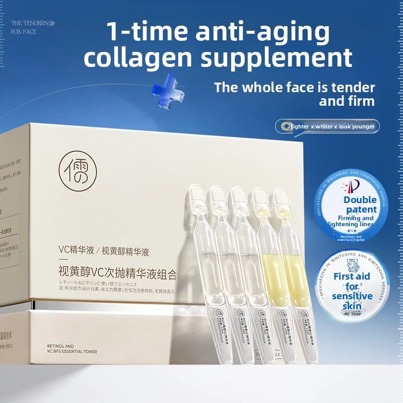 RUYI Collagene Essenza viso VC monouso Rassodante Antirughe Doppio antiossidante Idratante Idratante Schiarente Cura del viso