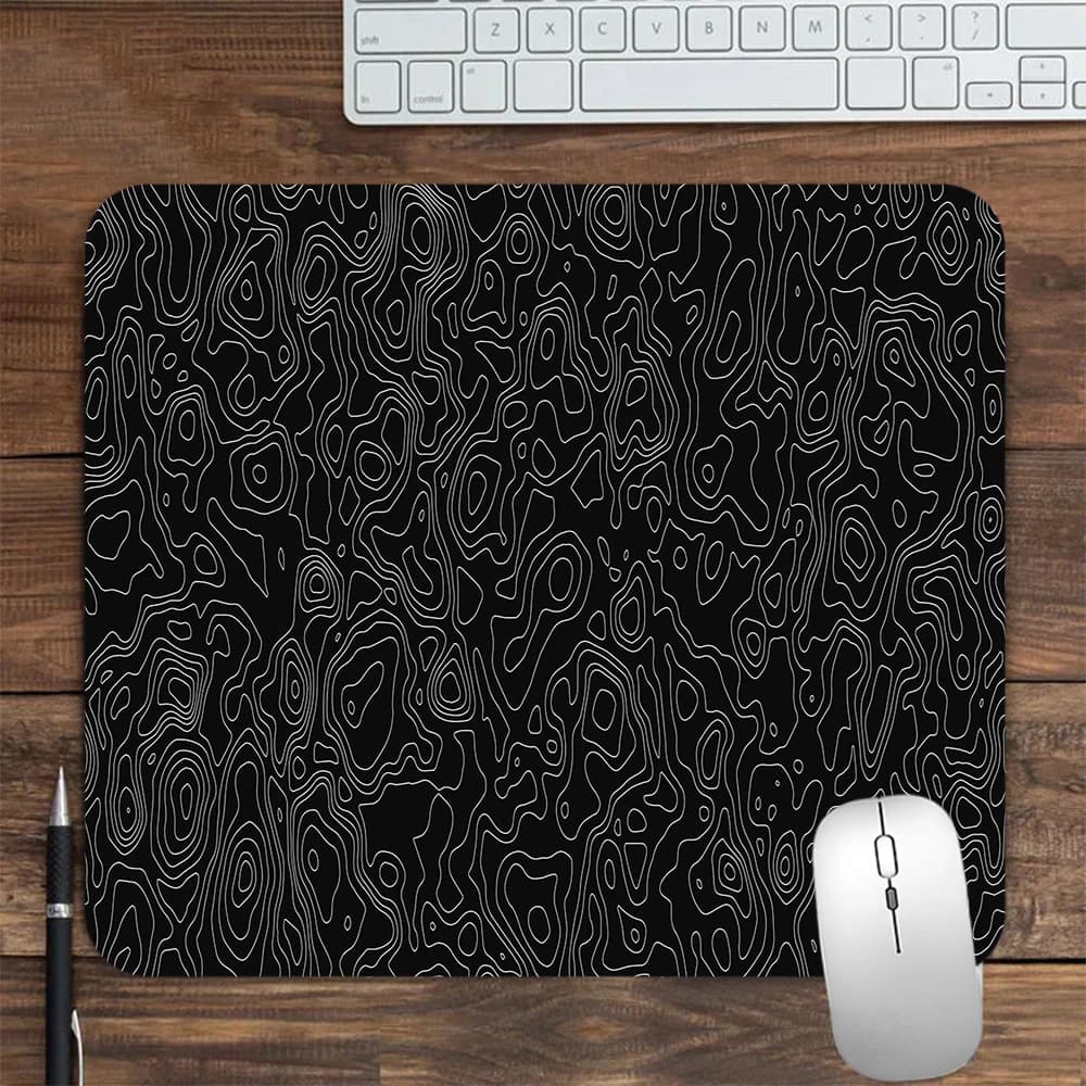 Nero Bianco Texture Tastiera Pad Mouse Gaming Accessori per PC Tappetino in gomma Mousepad Gamer Mausepad Tappetino da scrivania Tappetini Mause Laptop Pad