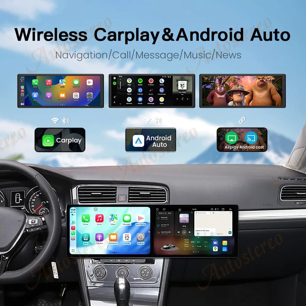 Doppio Schermo 10.1 Android15 Stile Verticale Per Volkswagen Touran L 2016-2022 Auto GPS di Navigazione Lettore Multimediale HeadUnit