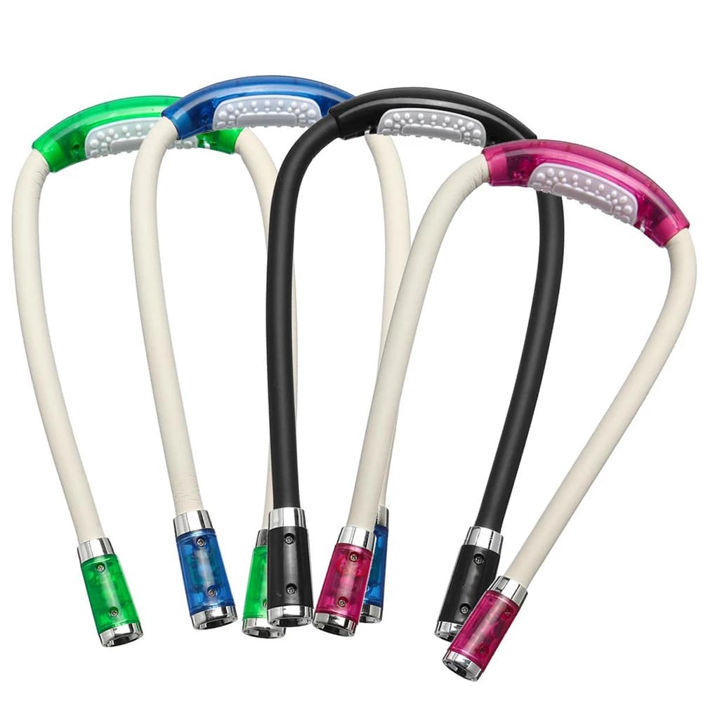 LED flessibile vivavoce abbraccio collo lettura libro lampada torcia torcia lampada da lavoro luci notturne morbide
