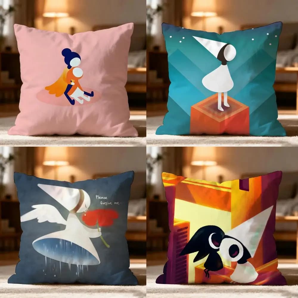 Monument V-valley Game Fashion Pillow Case Cushion Cover Soft Washable Pillow Case Multi-Scene For Couch Bed Travel Office Use