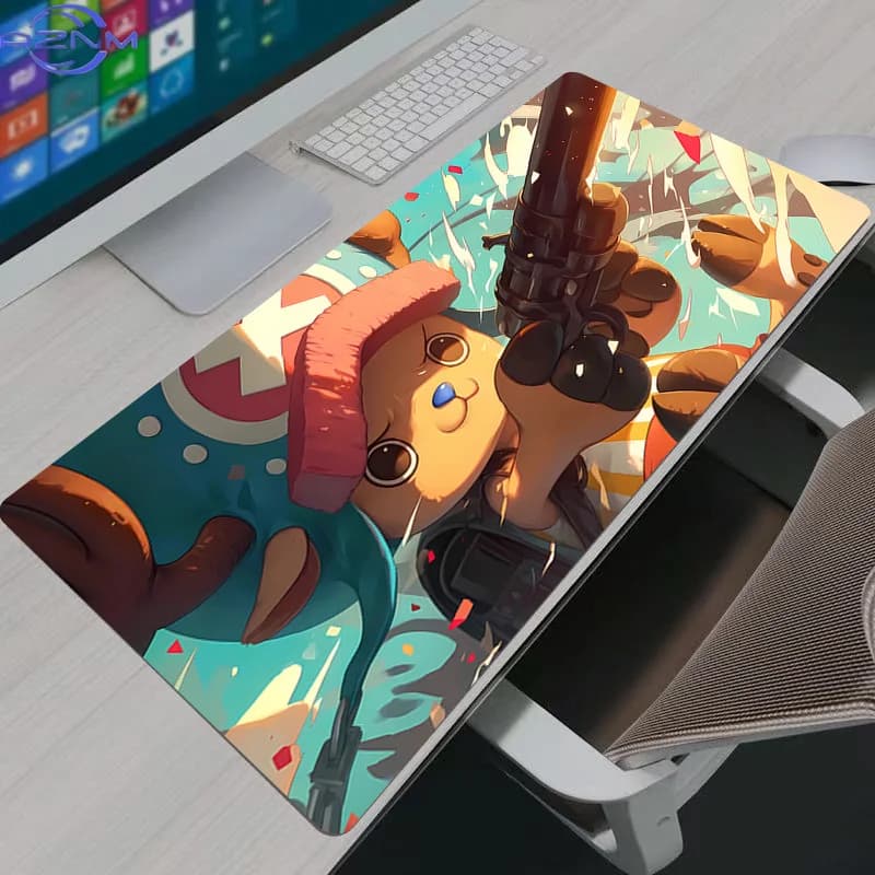 Large Mouse Pad Office Computer One Piece Tony Tony Chopper Desk Mat Table Keyboard Laptop Leather Accessories Gaming Mousepad