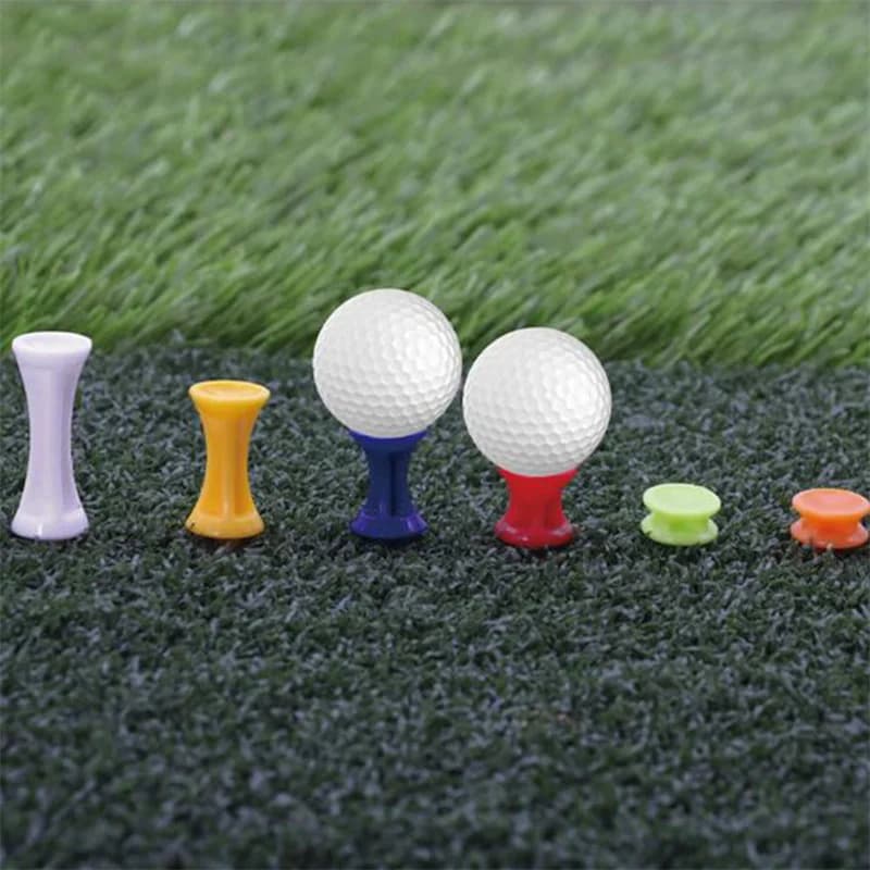 50Pcs Professional Golf Tees Double Layer Golf Supplies Tees Indoor Golf Balls Tees Wheel Type Shockproof Practice Supplies