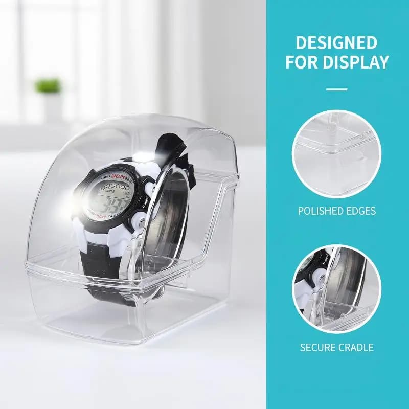 Plastic Watch Display Storage Holder Transparent Case Adult Children's Smart Watch Protective Box Organizer