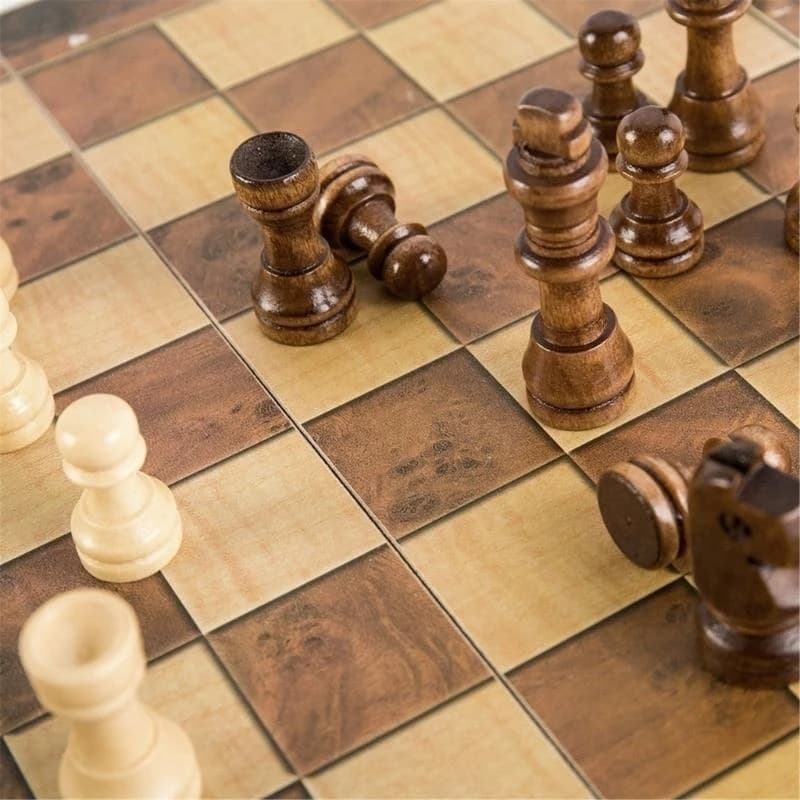 G6DE Travel Checkers Board Game Set Portable Folding Chesses Board Chess Game Educational Toy for Family Board Game