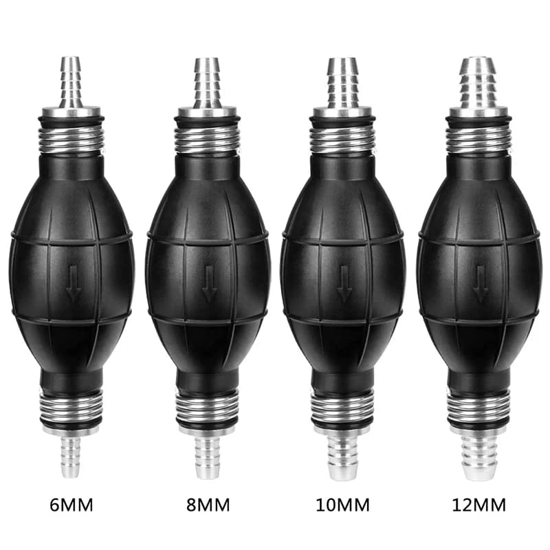 6mm/8mm/10mm/12mm Manual Fuel Pump Line Aluminum Rubber Primer Diesel Oil Transfer Bulb Car Gasoline Sea Outboard