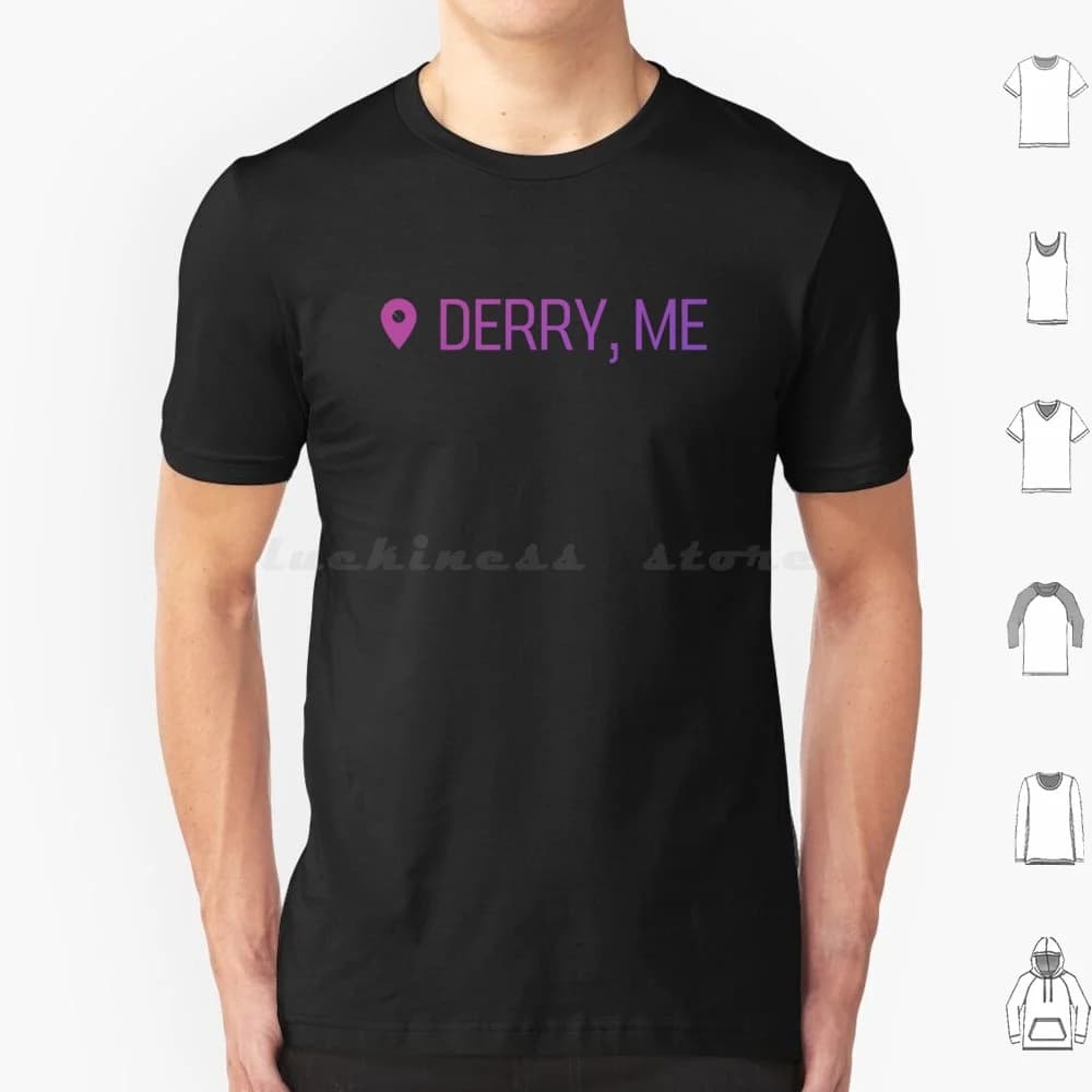 Stephen King Books-Location Derry T Shirt Big Size 100% Cotton Stephen King It Dreamcatcher Stephen King Dreamcatcher Stephen