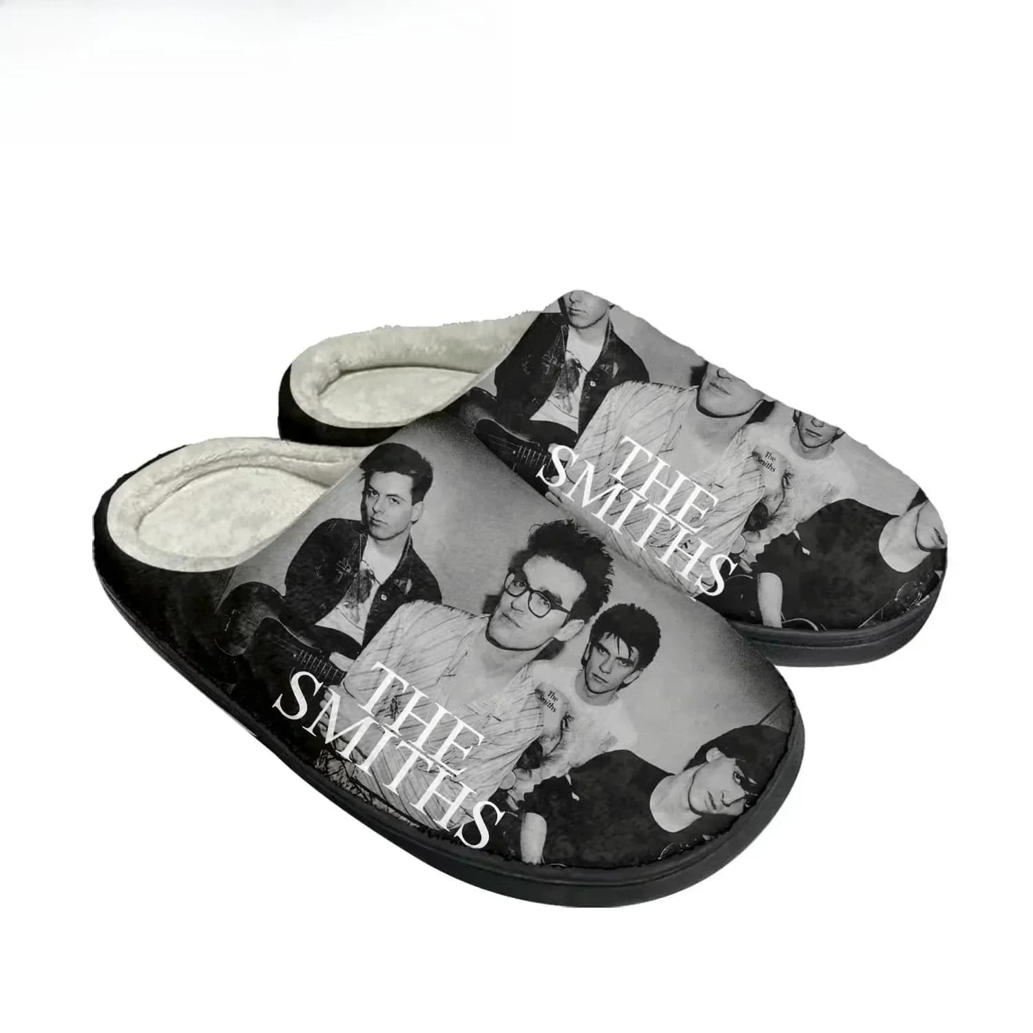 The Smiths Rock Band Short Plush Slippers Adult Winter Warm Keep True to Size Black