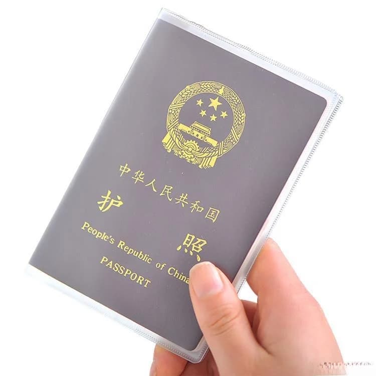Porta passaporto trasparente satinato Custodia multifunzionale impermeabile per documenti da viaggio all'estero Custodia in PVC