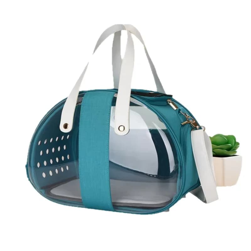 Transparent Hard Classic Space Capsule Cat Backpack with Zipper Closure Hand-Held Portable Fashion Outdoor Pet Carrier Bag