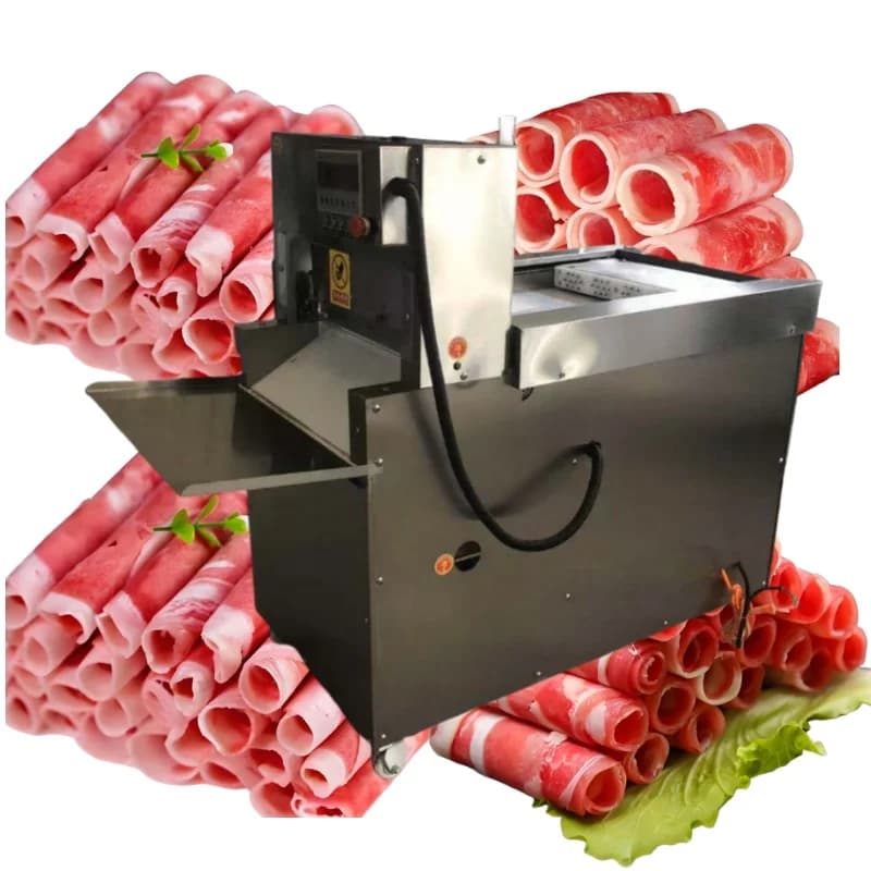 Automatic industrial electric meat slicer adjustable Kitchen knives set in new condition to slice meat