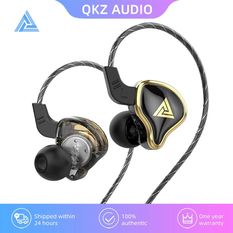 Original speakers QKZ AK6 ARES/DMX/AKX HIFI Bass Heavy In Ear Monitor Wired Headphones with Mic Noise Cancellation Sports Game Music