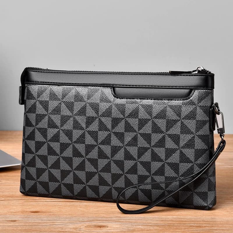 Men Wallet Clutch Bag Leather Coin Purse Large Capacity Envelope Long Wallet Business Men Handbag For Phone Card Holder Key Bag