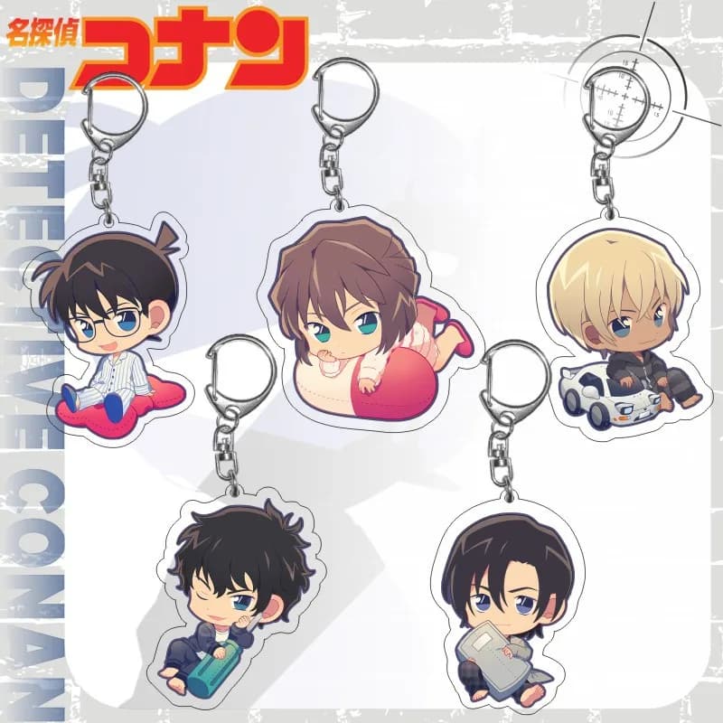 Anime Detective Conan Case chiuso Haibara Ai Kuroba Kaito Mouri Ran Cosplay portachiavi in acrilico portachiavi accessori ciondolo