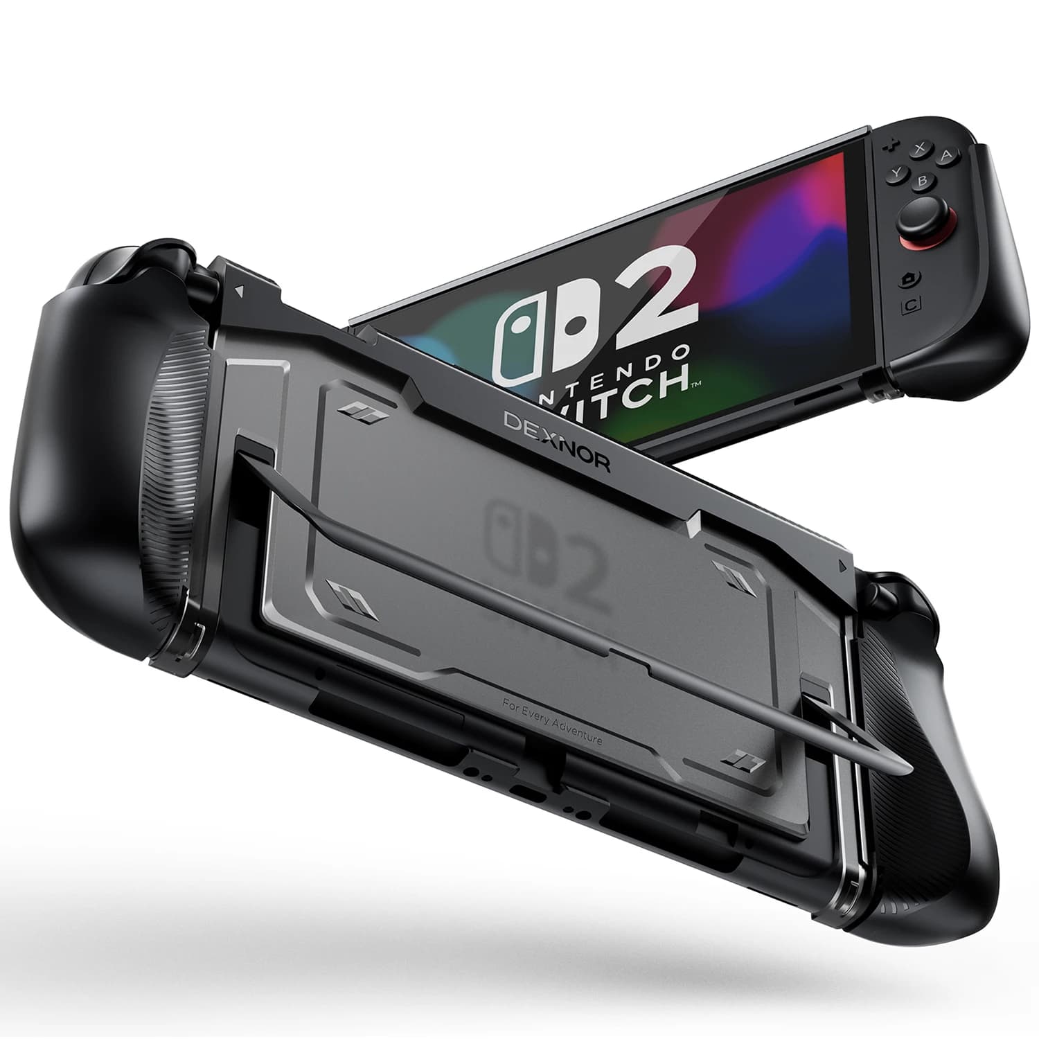 Dexnor per custodia Nintendo Switch 2 2025, copertura dockabile ultraleggera antiurto con impugnatura ergonomica antiscivolo e supporta l'uso del supporto