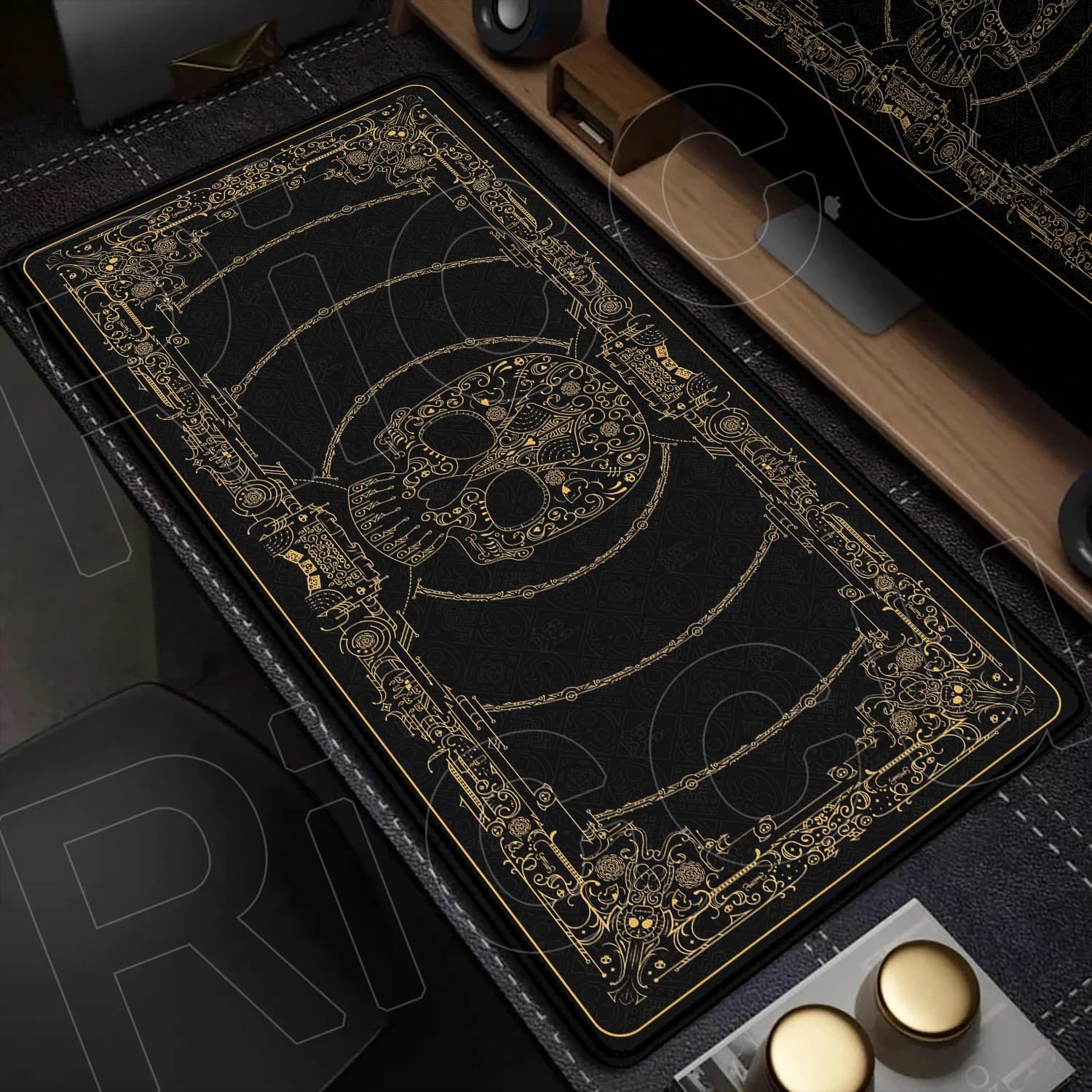 Tappetino per mouse da gioco con carte dei tarocchi Darkness Skull, tappetino da tavolo grande XXL, tastiera antiscivolo, accessori per PC, tappetini da scrivania per ufficio, laptop, giocatori