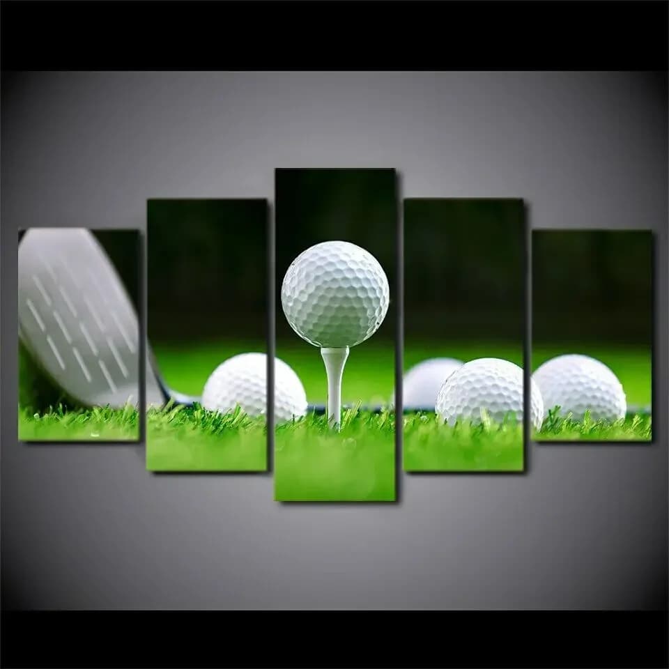 No Framed Golf Course Club Tee Ball Decorazione della parete di casa Canva Immagine Art Stampa HD Pittura su tela per soggiorno