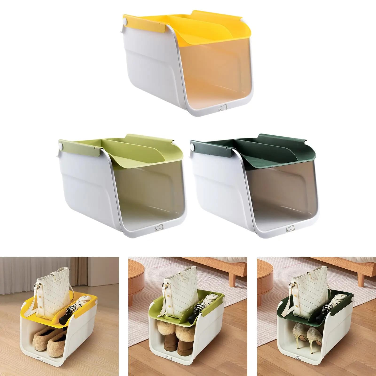Shoe Container Shoe Holder Bag Sturdy Clothes Multifunction Universal for Home Office Shoes Organizer Bin Space Saver