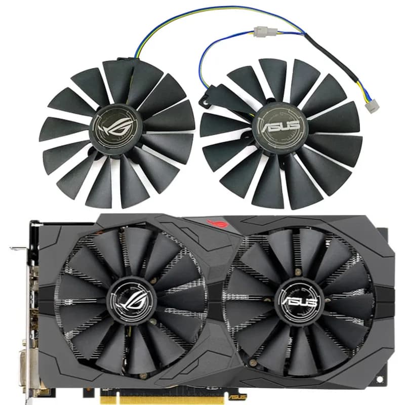 NUOVO 2 VENTOLA 95 MILLIMETRI T129215SM FDC10M12S9-C GTX 1050 GPU Ventola Per ASUS RX 580 570 470 ASUS GTX 1070TI 1050TI 1050 Ventola di raffreddamento della scheda video
