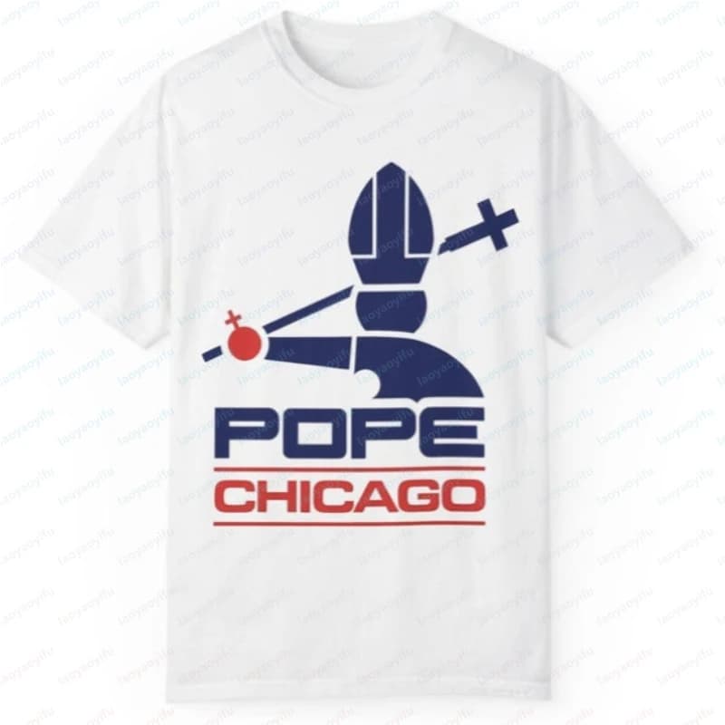 T-shirt Chicago Pope Leo per pellegrini, abbigliamento religioso, abbigliamento urbano alla moda, regalo per i fan della pop culture, magliette grafiche, abbigliamento da donna