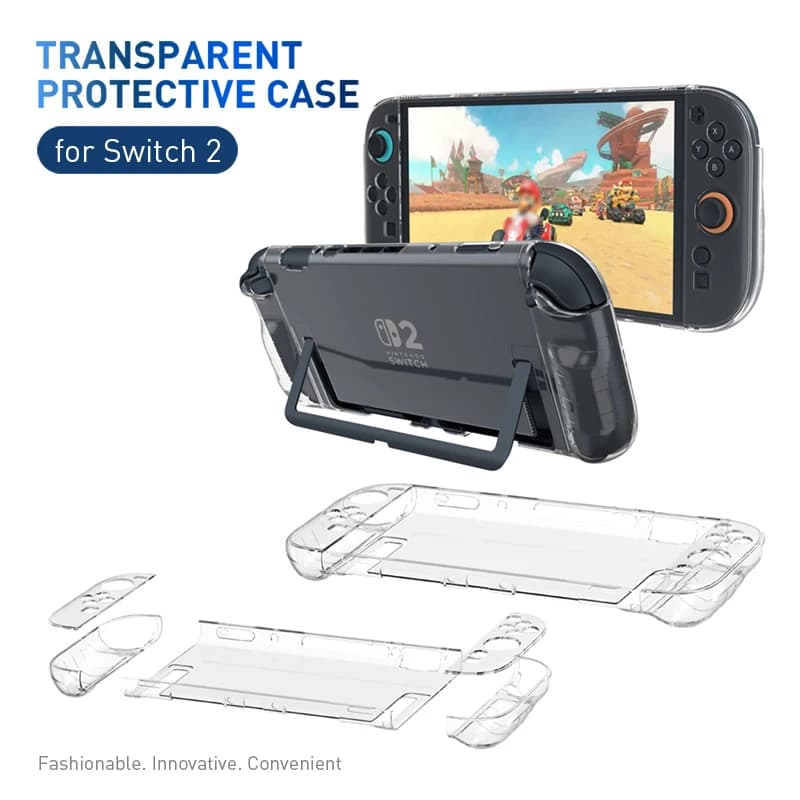 Per NS Switch 2 Custodia rigida trasparente Custodia protettiva Cover sottile Pelle NS Switch 2 Accessori di gioco