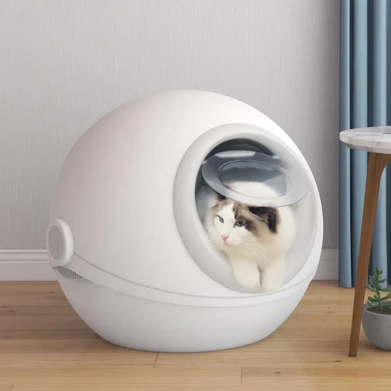 Lettiera per Gatti Curly Tail Bestseller Completamente Chiusa Anti-Schizzi, Anti-Odore, Impermeabile, Toilette per Gatti Essenziale per la Pulizia degli Animali Domestici