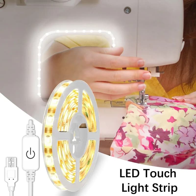 2835 Striscia LED con rilevamento tattile 5V USB LED Luci flessibili Nastro retroilluminato a nastro per illuminazione della macchina da cucire dell'armadio della stanza