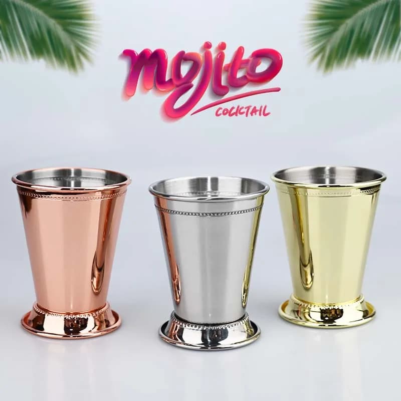 350ml Mint Julep Mug tazza da Cocktail in acciaio inossidabile tazza da bevande miste Martini Mojito Drink Bar Party boccali da birra Julep bicchiere da vino
