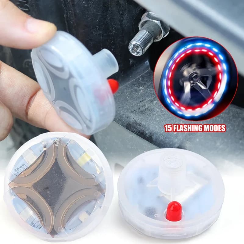 Auto Raincoat Solar Power Flash Wheel Decorative Light LED Colorful LED Lights for Pneumatics Carpet Gas Sensor Movement Lamp