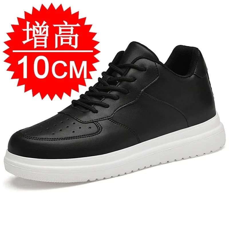 mens elevator shoes height increase invisible 10cm sports sneakers elevate taller lift leather shoes