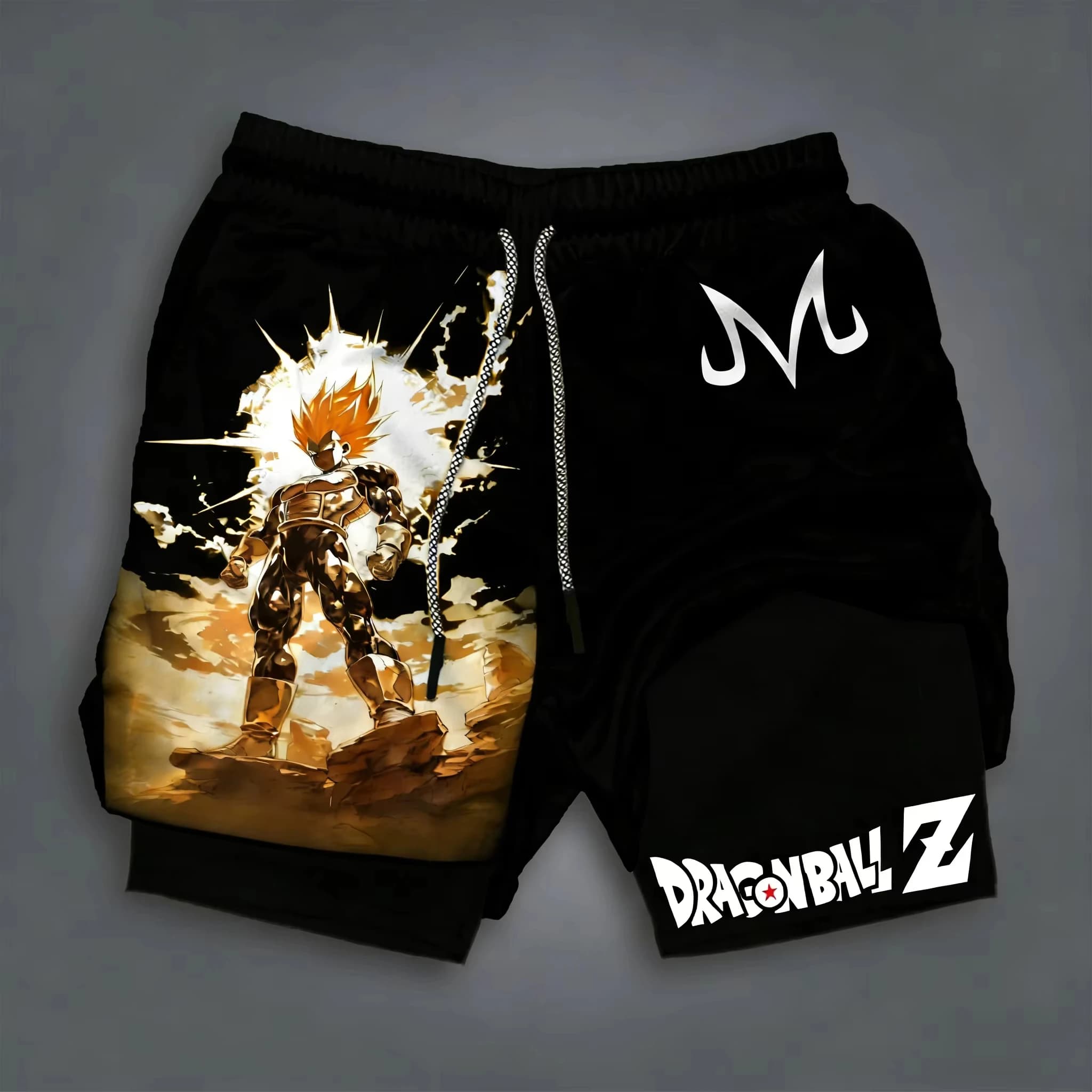 Dragon Ball anime peripheral printed double-layer shorts 2026 latest summer sports men's loose and breathable